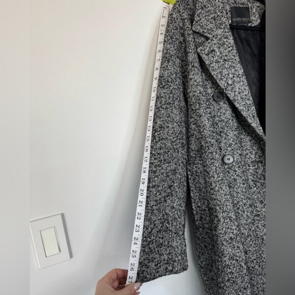 Marina Rinaldi Grey Wool & Alpaca Tweed Coat – Size 16 - Picture 8 of 16